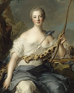 Madame de Pompadour as Diane the Huntress, by Jean-Marc Nattier (1746)