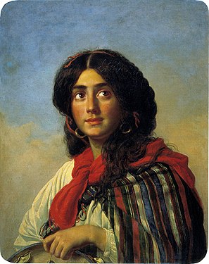 Romani woman in traditional dress, 1851