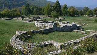 Ruins of the medieval fortress of Krakra near Pernik