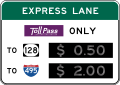 R3-48 Toll costs on express lane