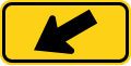 W16-7p (I) Downward diagonal arrow to the left (plaque)