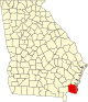 State map highlighting Camden County