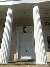 The portico with the Doric colonnade