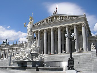 Historismus, klassizierend: Wiener Parlament (Hansen, 1874-83)