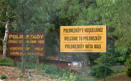 Polonezköy welcome sign