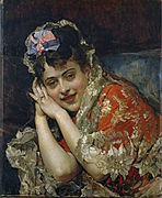 Portrait of Aline Masson in a Mantilla, c. 1875