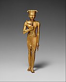 Statuette of Amun; 945–715 BC; gold; 17.5 × 4.7 cm; Metropolitan Museum of Art (New York City)