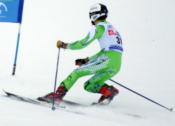 Telemark skiing competition