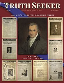 Since 1873, The Truth Seeker publication has championed Thomas Paine.