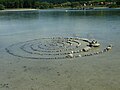 Spirals in the Rhine before the island