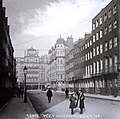 Weymouth Street in 1905 looking east towards Great Portland Street.