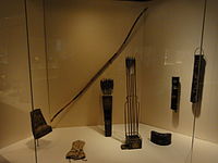 Japanese archery equipment including a variety of quivers