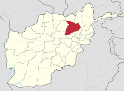 Map of Afghanistan with Baghlan highlighted