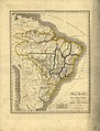 Dimension of Brazil (date: 1821) with Kingdom of Portugal Brazil and Algarves (Preserved map in National Library of Portugal)