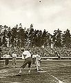 Image 24Pesäpallo, a Finnish variation of baseball, was invented by Lauri "Tahko" Pihkala in the 1920s, and after that, it has changed with the times and grown in popularity. Picture of Pesäpallo match in 1958 in Jyväskylä, Finland. (from Baseball)