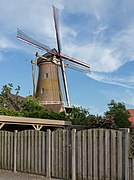 Windmill in modern quarter