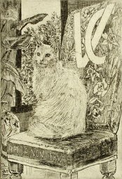 The Cat [Amica Non Serva, Friend Not Servant] (no date) etching (8.26 x 5.87 cm) Los Angeles County Museum of Art