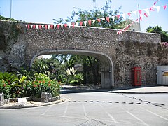 Referendum Gate at Southport Gates in Charles V Wall, Gibraltar. Named to commemorate the referendum