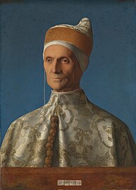 Portrait of Doge Leonardo Loredan by Giovanni Bellini, in the National Gallery
