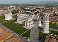 Image 57The Piazza dei Miracoli, with Pisa Cathedral, the Pisa Baptistery, and the Leaning Tower of Pisa, in Pisan Romanesque style (from Culture of Italy)