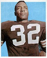 RB Jim Brown, Pro Football Hall of Famer, played at Syracuse from 1954–1956