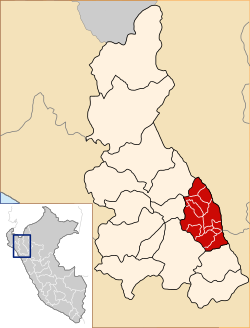 Location of Celendín in the Cajamarca Region