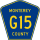 County Road G15 marker