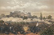 The American assault on the Chapultepec Castle, 1847 by Nebel and Bayot