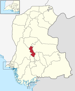 Karte von Pakistan, Position von Distrikt Matiari hervorgehoben