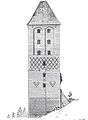 Zeichnung des Turms
