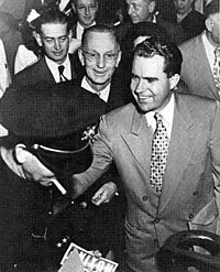 Congressman Nixon campaigning for U.S. Senate