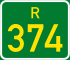 Regional route R374 shield