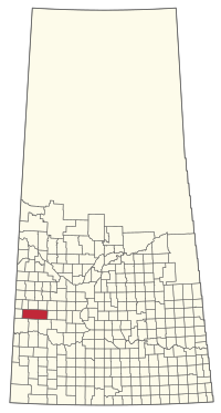 Location of the RM of Kindersley No. 290 in Saskatchewan