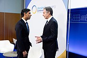 Secretary Blinken with British Prime Minister Rishi Sunak at the Ukraine Recovery Conference in London, June 2023