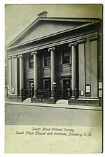 Postcard of South Place Chapel