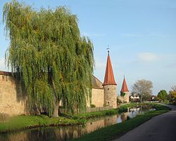 City wall in Merkendorf