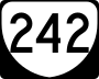 State Route 242 marker