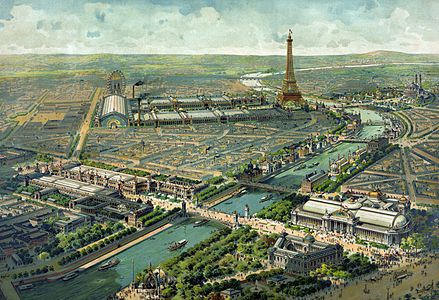 Aerial view of the Exposition Universelle
