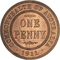 1911 Australian penny