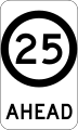 (G9-79) 25 km/h Speed Limit Ahead