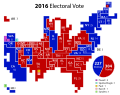 Electoral vote cartogram