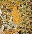 A representation of Jesus as Sol Invictus. Mosaic of the 3rd century on the Tomb of the Julii under St. Peter's Basilica.