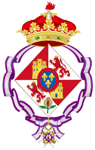 Coat of arms used before her marriage