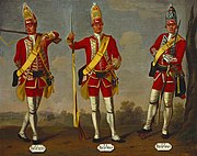 Grenadiers, 37th, 38h and 39th Regiments of Foot
