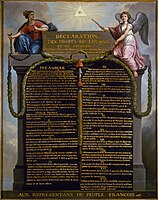 Declaration of the Rights of Man and of the Citizen (1789), Le Barbier's most famous work from the French Revolution. Featured in the general Bill of rights article.