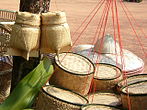 Kratip (Thai: กระติบ) are used by northern and northeastern Thais as containers for sticky rice