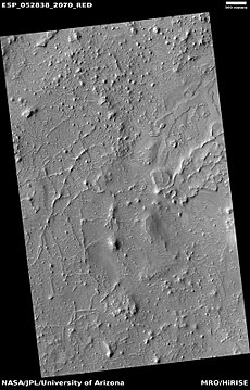 Wide view of ridge networks, as seen by HiRISE under HiWish program