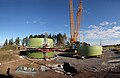Bau der neuen Anlagen im Windpark „Auf der Platte“