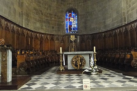 The Nave and choir stalls of Notre-Dame