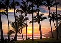 Sunset at Grand Anse beach Réunion Island